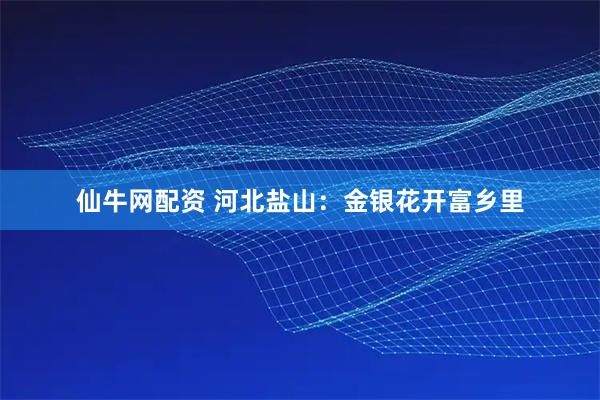 仙牛网配资 河北盐山：金银花开富乡里