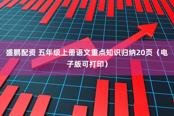盛鹏配资 五年级上册语文重点知识归纳20页（电子版可打印）